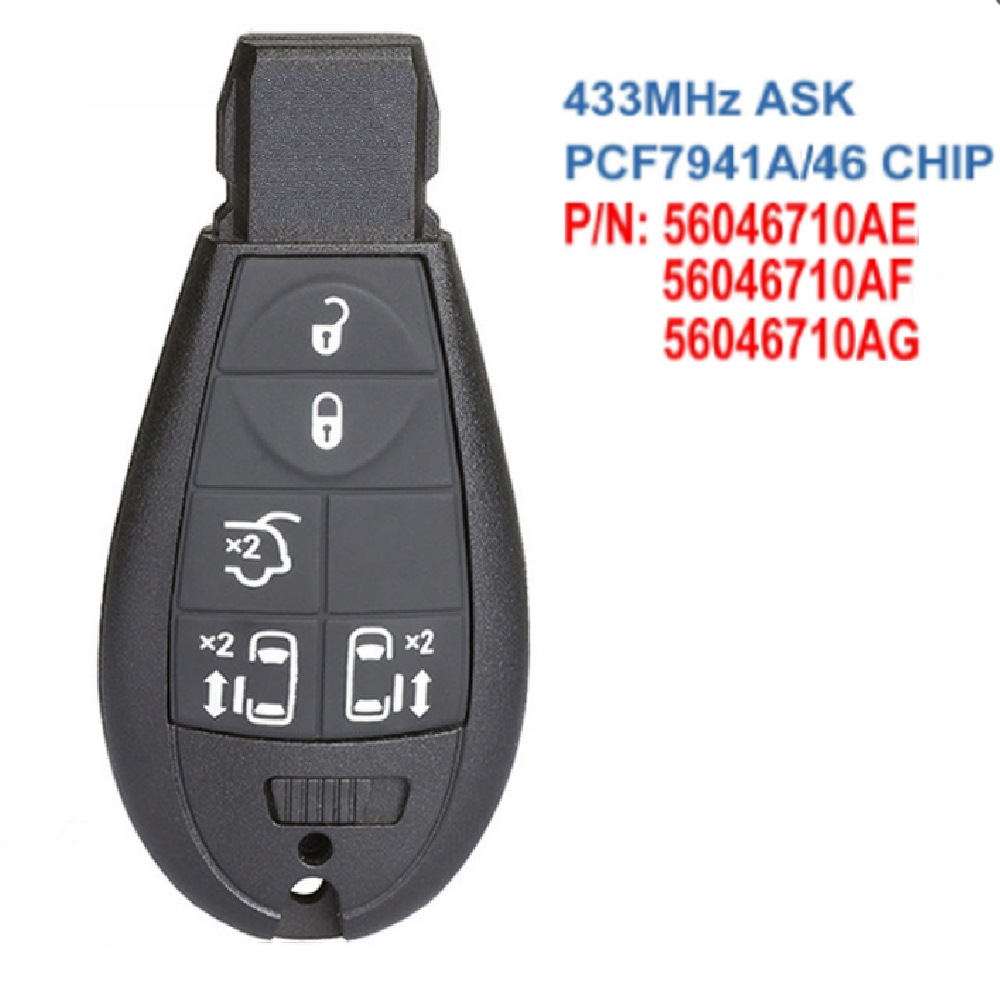 B Mhz Remote Smart Key Fob For C Hrysler Jeep Dodge Grand Caravan