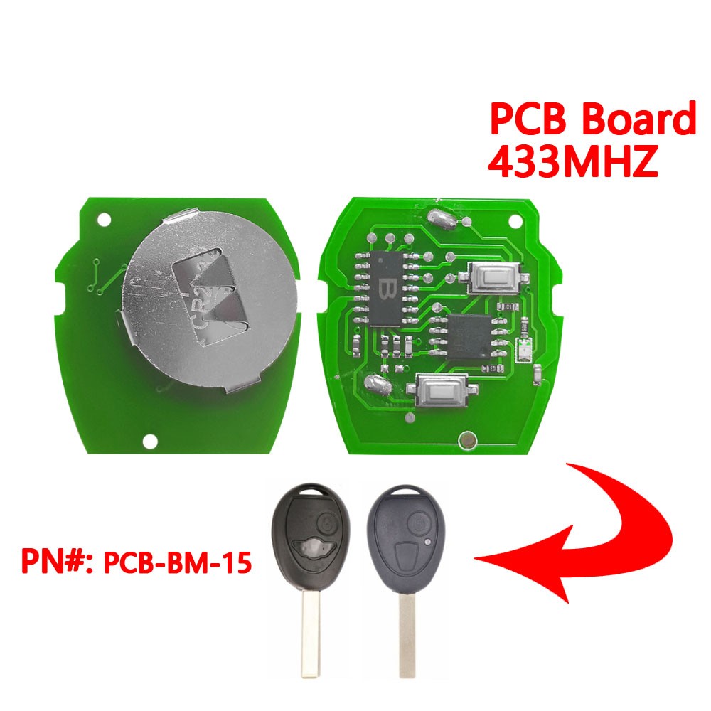 2 Button electronic PCB for BW with 433MHZ